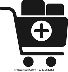 Add to cart icon vector illustration