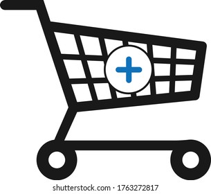 Add to cart icon vector illustration