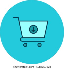 Add to cart, add, cart icon vector image. Can also be used for project management. Suitable for use on web apps, mobile apps and print media.