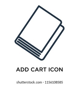 Add cart icon vector isolated on white background, Add cart transparent sign , thin symbol or stroke element design in outline style