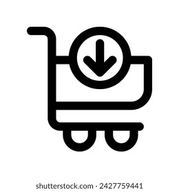 add to cart icon. vector line icon for your website, mobile, presentation, and logo design.