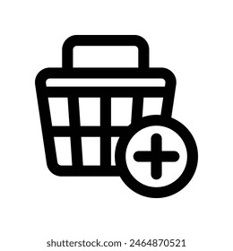 add to cart icon. vector line icon for your website, mobile, presentation, and logo design.