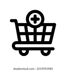 add to cart icon. vector line icon for your website, mobile, presentation, and logo design.