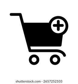 Symbol zum Warenkorb hinzufügen Vektorsymbol Design Illustration
