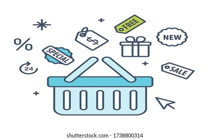 Add to cart icon vector for web and app