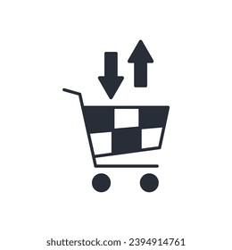 add to cart icon. vector.Editable stroke.linear style sign for use web design,logo.Symbol illustration.