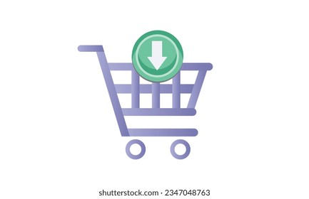 Add to cart icon.on white background.Vector Design Illustration.