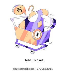Añadir a la ilustración de Carrito, Vector editable
