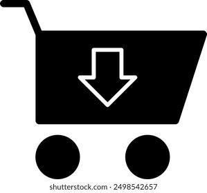 Add to Cart Line Filled Vector Icon Design