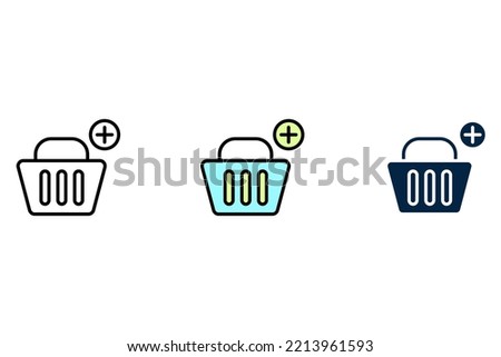 add to cart line icon. Simple element illustration. add to cart concept outline symbol design.