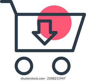 Add to Cart Line with small circle background