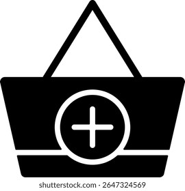 Adicionar ao design de ícone preto moderno do carrinho