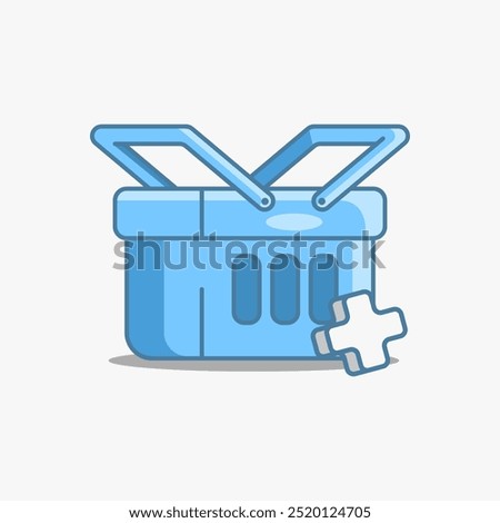 Add To Cart Online Shopping Elements Vector Cartoon Illustration Icon