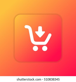 Add to Cart orange bright app ui/ux Icon / Logo design
