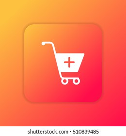 Add to Cart orange bright app ui/ux Icon / Logo design