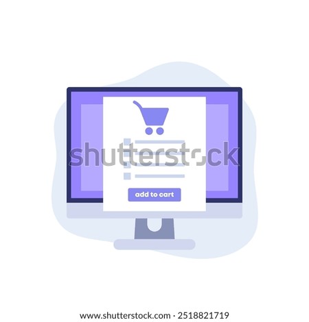 add to cart, order vector illustration