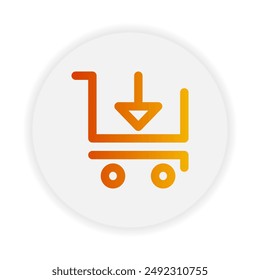 Añadir a la lista de Carritos. con color degradado adecuado para los iconos de símbolos de comercio electrónico, negocios e interfaz