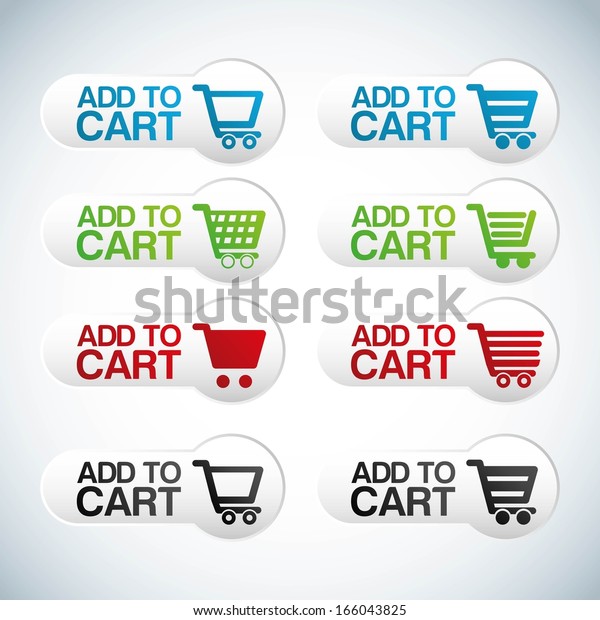 add to\
cart over blue background. vector illustration\
