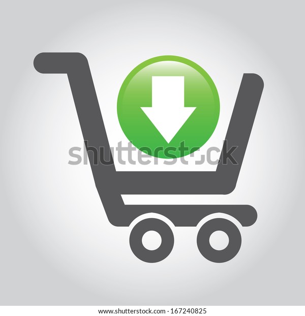 add to\
cart over gray  background. vector\
illustration