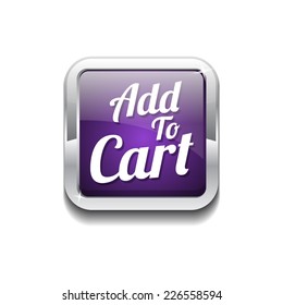 Add To Cart Purple Vector Icon Button