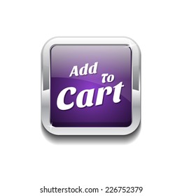 Add To Cart Purple Vector Icon Button