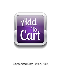 Add To Cart Purple Vector Icon Button