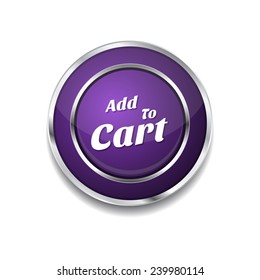 Add To Cart Purple Vector Icon Button