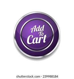 Add To Cart Purple Vector Icon Button