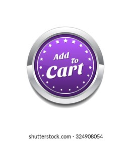 Add To Cart Purple Vector Icon Button