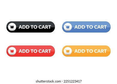Add To Cart Realistic vector element design.