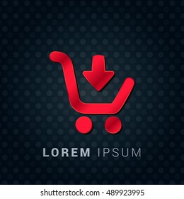 Add to Cart Red chromium precious metallic 3D Icon / Logo Design