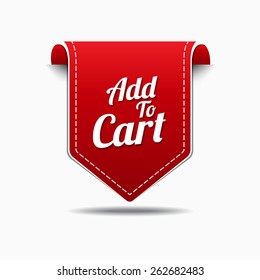 Add To Cart Red Vector Icon Design