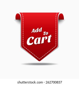 Add To Cart Red Vector Icon Design