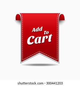Add To Cart Red Vector Icon Design