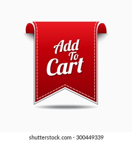 Add To Cart Red Vector Icon Design