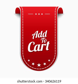 Add To Cart Red Vector Icon Design