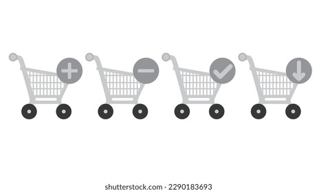 Add to cart  or remove button. vector