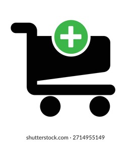 Añadir al Carrito Botón de compras. Símbolo de icono de Vector de comercio electrónico