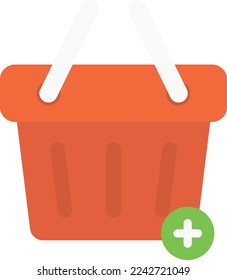 add to cart vector flat illustration