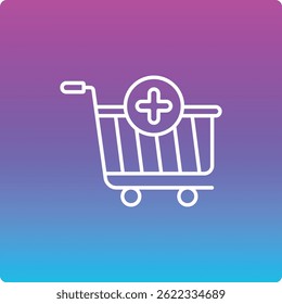 Icono de Vector Añadir al Carrito. Se puede utilizar para aplicaciones de impresión, móviles y de Web.