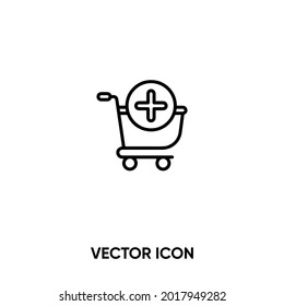 Add to cart vector icon. Modern, simple flat vector illustration for website or mobile app. Shopping cart symbol, logo illustration. Pixel perfect vector graphics	