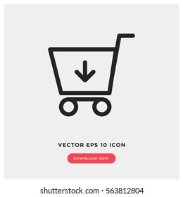 Add to cart vector icon, add to shopping cart symbol. Modern, simple flat vector illustration for web site or mobile app