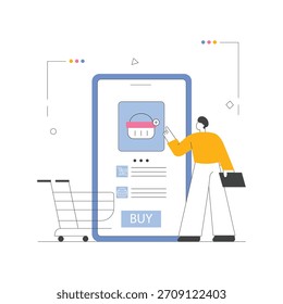 Adicionar ao arquivo EPS 10 de ilustração de vetor do carrinho
