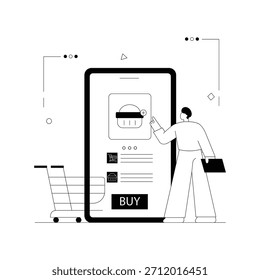 Adicionar ao arquivo EPS 10 da ilustração do contorno do vetor do carrinho