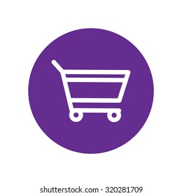 add to cart. violet icon. eps 10.