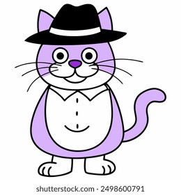 add charm to your projects with our "a cartoon cat isolated vector illustration." perfect for digital downloads, crafting, and decor, this cute kitty will bring smiles to any design.