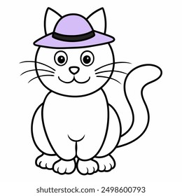 add charm to your projects with our "a cartoon cat isolated vector illustration." perfect for digital downloads, crafting, and decor, this cute kitty will bring smiles to any design.