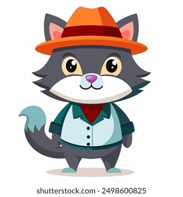 add charm to your projects with our "a cartoon cat isolated vector illustration." perfect for digital downloads, crafting, and decor, this cute kitty will bring smiles to any design.