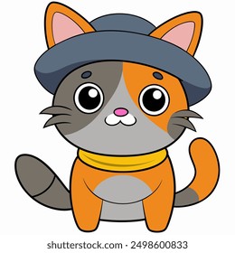 add charm to your projects with our "a cartoon cat isolated vector illustration." perfect for digital downloads, crafting, and decor, this cute kitty will bring smiles to any design.