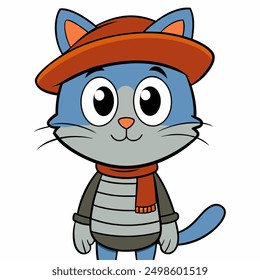 add charm to your projects with our "a cartoon cat isolated vector illustration." perfect for digital downloads, crafting, and decor, this cute kitty will bring smiles to any design.